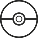 pokemon ball black and white